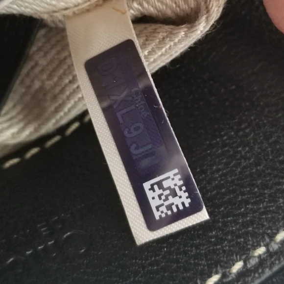 Chloe Edith Leather Crossbody Bag Black White Stitch - Picture 10 of 10